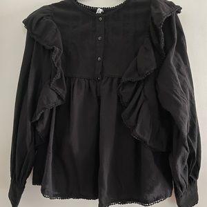 Mango Ruffled Blouse